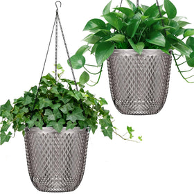 QCQHDU hanging planter self-watering 2-pack for indoor greenery