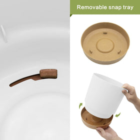 QCQHDU indoor-outdoor ready planter demonstrating sturdy thick-walled construction