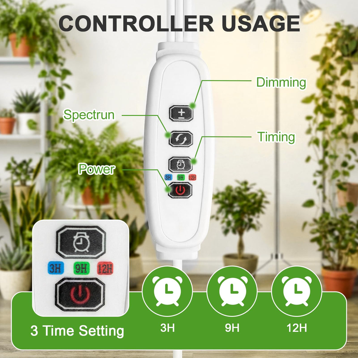 QCQHDU LED full-spectrum light supporting seedling development and early growth.