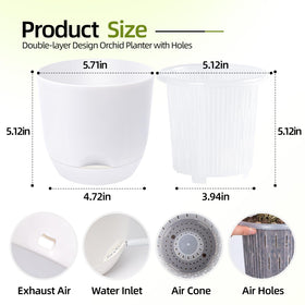 QCQHDU orchid pots with double-layer design for elegant display.