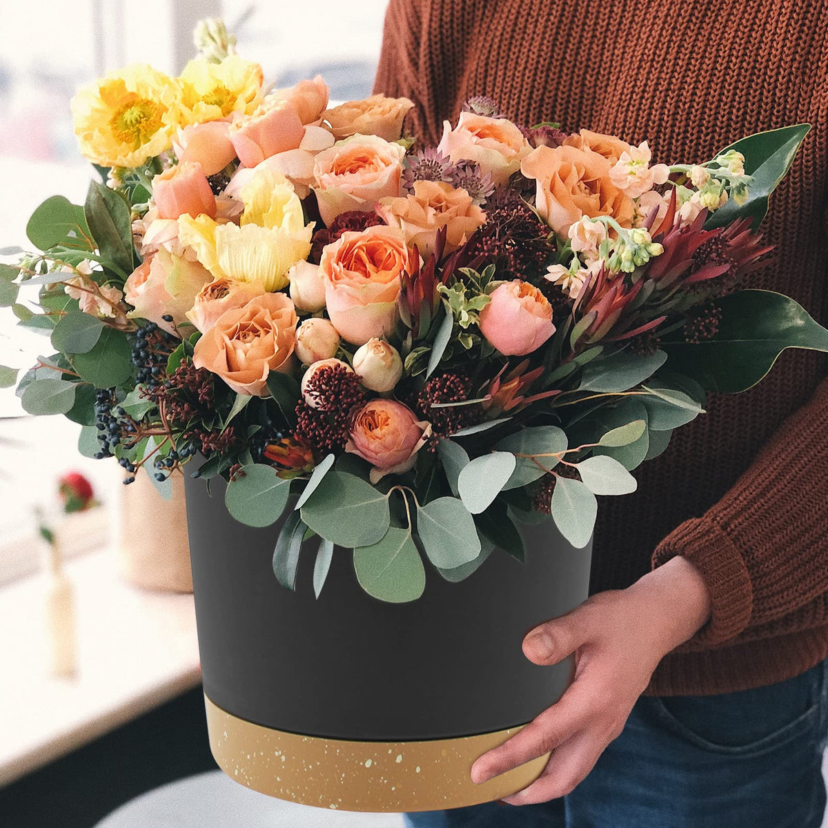 QCQHDU 10-inch pot with matte finish for succulents