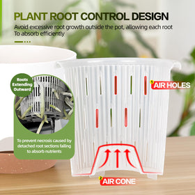 Leak-proof saucer manages overflow for tidy indoor gardening