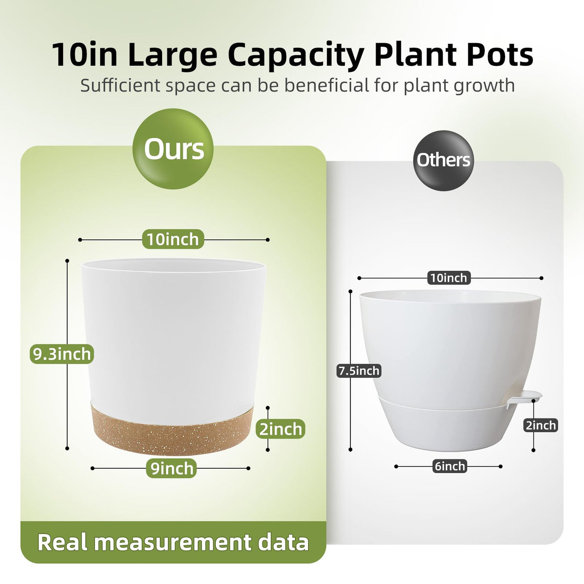 QCQHDU two-pack planter set in matte finish for modern decor