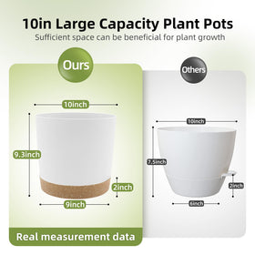 QCQHDU two-pack planter set in matte finish for modern decor