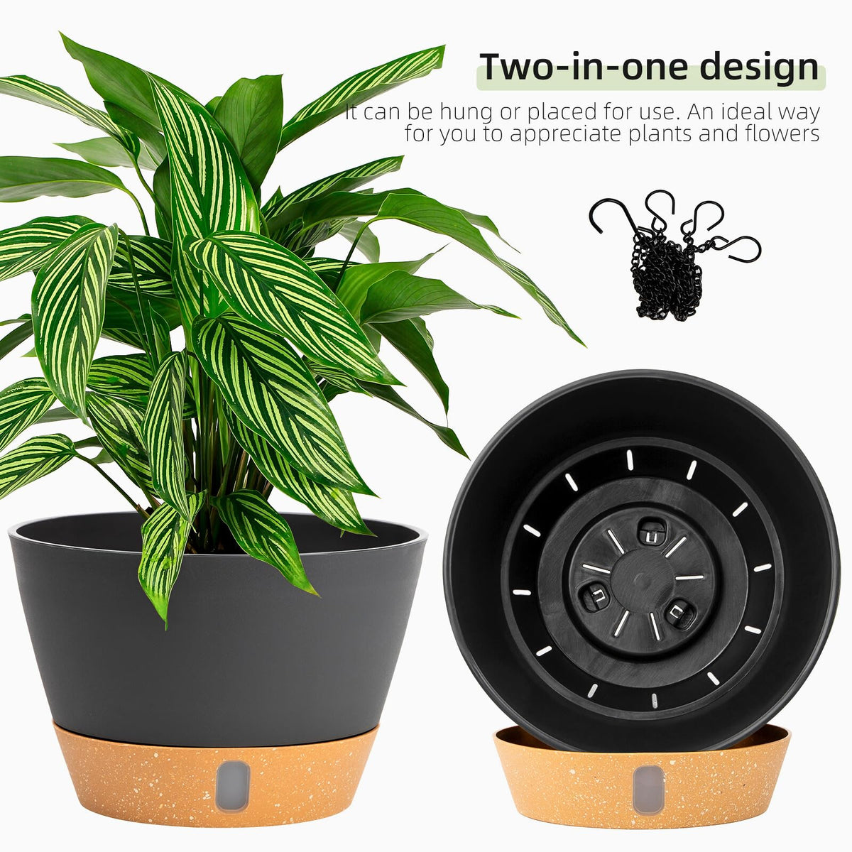 QCQHDU vertical space-saving planter ideal for wall displays and balconies.