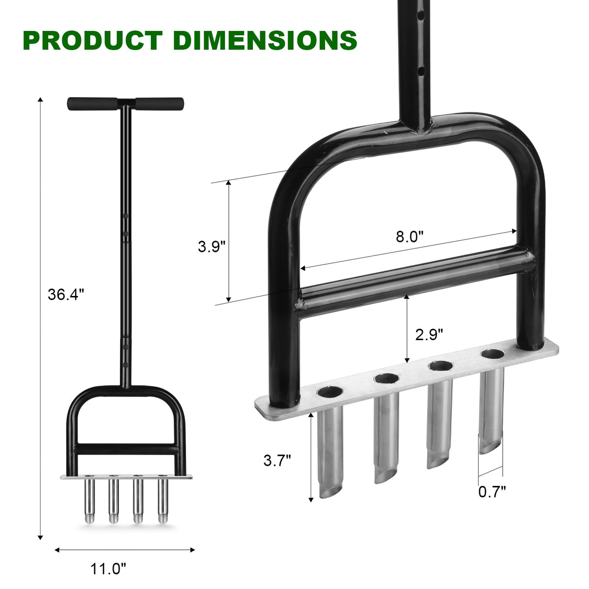 Qdreclod tool operates quietly without power or emissions.