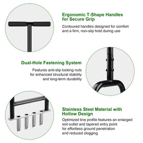 Qdreclod lawn aerator helps reduce compaction and thatch buildup.