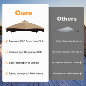 Qdreclod khaki outdoor cover ideal for family gatherings and everyday patio use.