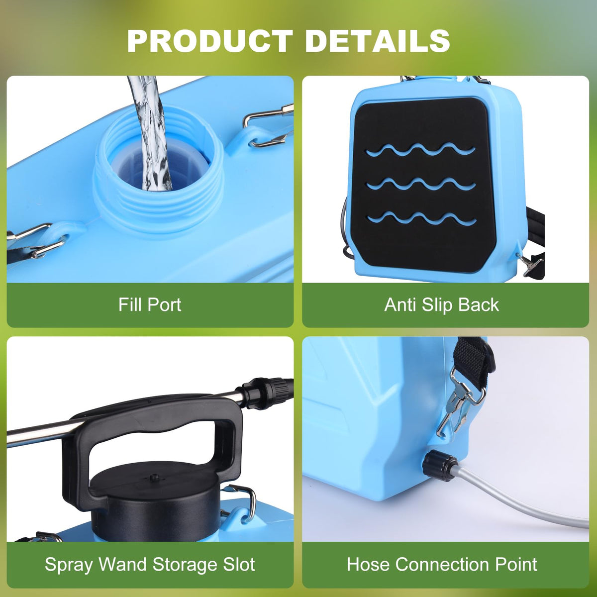 qdreclod sprayer four nozzles offer mist and targeted spray for versatile applications.