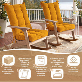 QemoraHome cushion features a non-slip base to keep the chair in place.