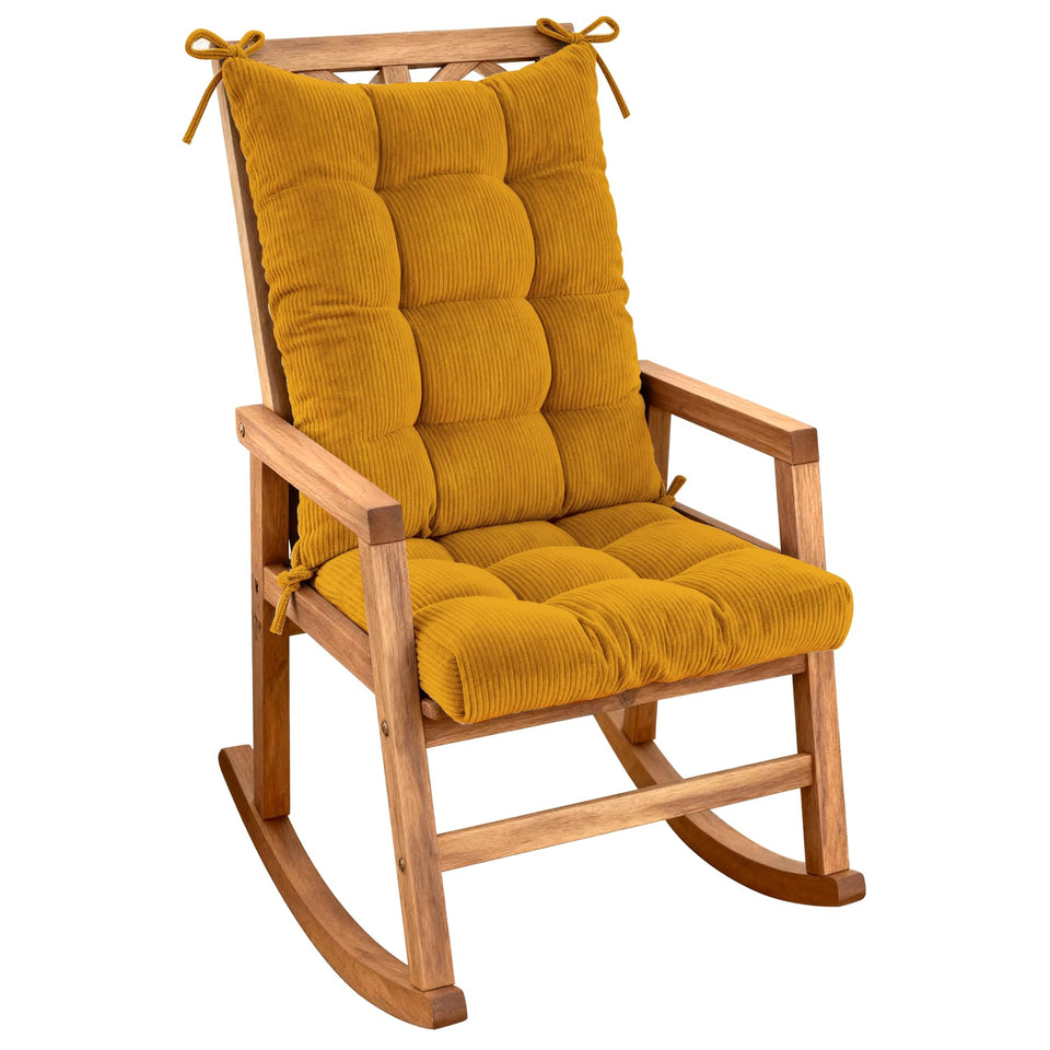 QemoraHome rocking chair seat cushion offers plush support for cozy seating.