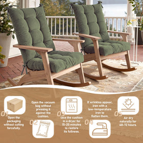 QemoraHome tufted cushion adds plush style and durable structure
