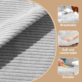 QemoraHome tufted-detail cushion maintains shape with elegant stitching
