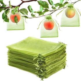 QenFree fruit protection bags in green netting shield harvests from pests while remaining breathable