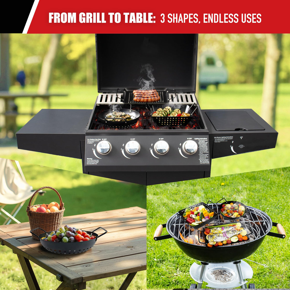 Qetumst easy-clean grilling basket that cleans quickly after grilling