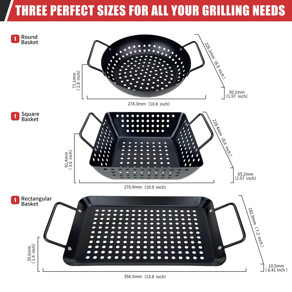 Qetumst heavy-duty alloy steel construction for backyard grills