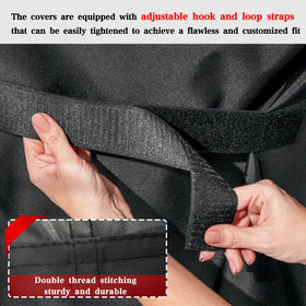 QEWTYI fabric close-up highlights 420D ripstop with PU coating for durability.