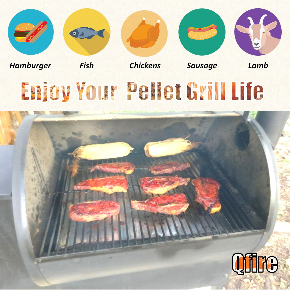 Qfire plug-and-play installation, quick upgrades for compatible pellet grills