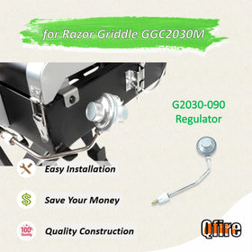 Qfire regulator close-up highlighting reliable propane flow for sizzling griddle sessions