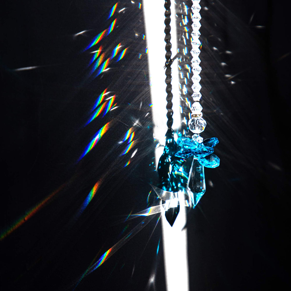 QFkris blue angel suncatcher for car decor that creates sparkling reflections on the road