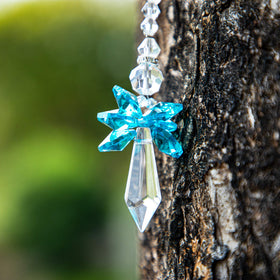QFkris angel crystal ornament for porch decor that welcomes sunlight and rainbows