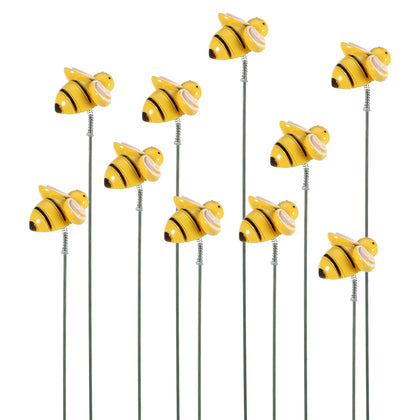 QfwdfcTrenz Bee garden stakes set adds vibrant outdoor charm for gardens.