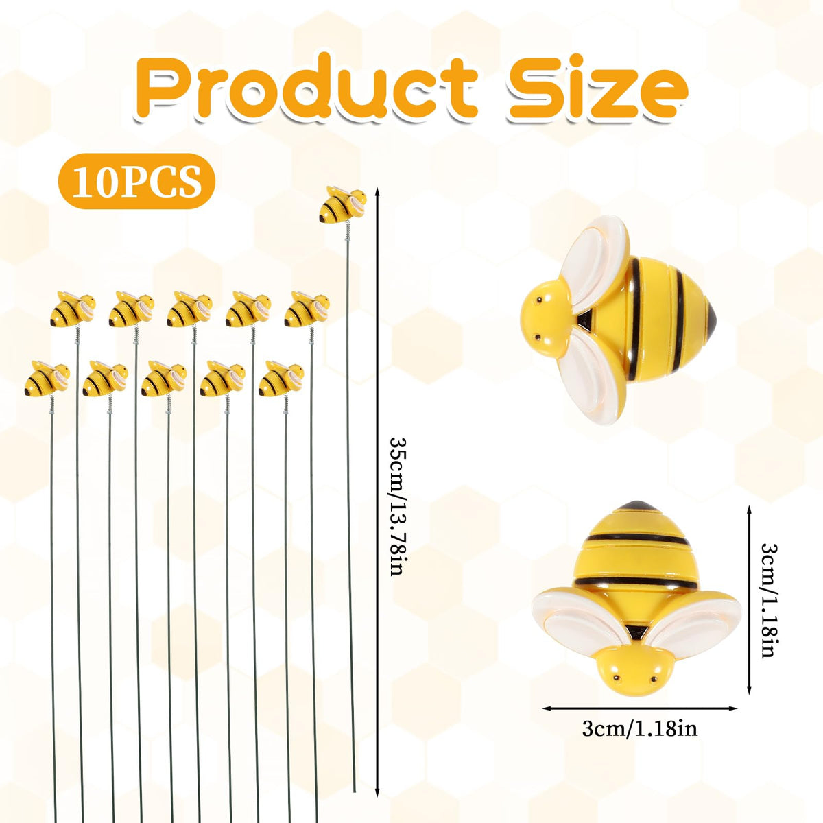 QfwdfcTrenz Bee yard decor metal stake enhances pathways with whimsical charm.