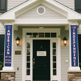 QGWJEKUI 250th anniversary banner with American eagle, ideal for porch display
