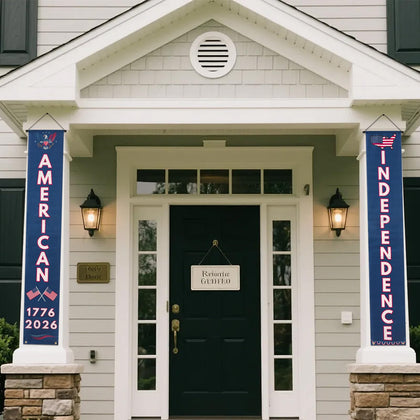 QGWJEKUI 250th anniversary banner with American eagle, ideal for porch display