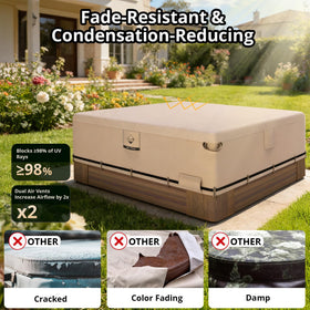 QH.HOME vent slots promote wind-through ventilation, keeping the cover stable.