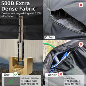QH.HOME waterproof top seams block rain and keep water cleaner.