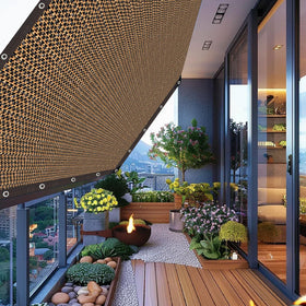 QHAIYYBF lightweight, durable shade fabric maintains airflow while protecting skin.