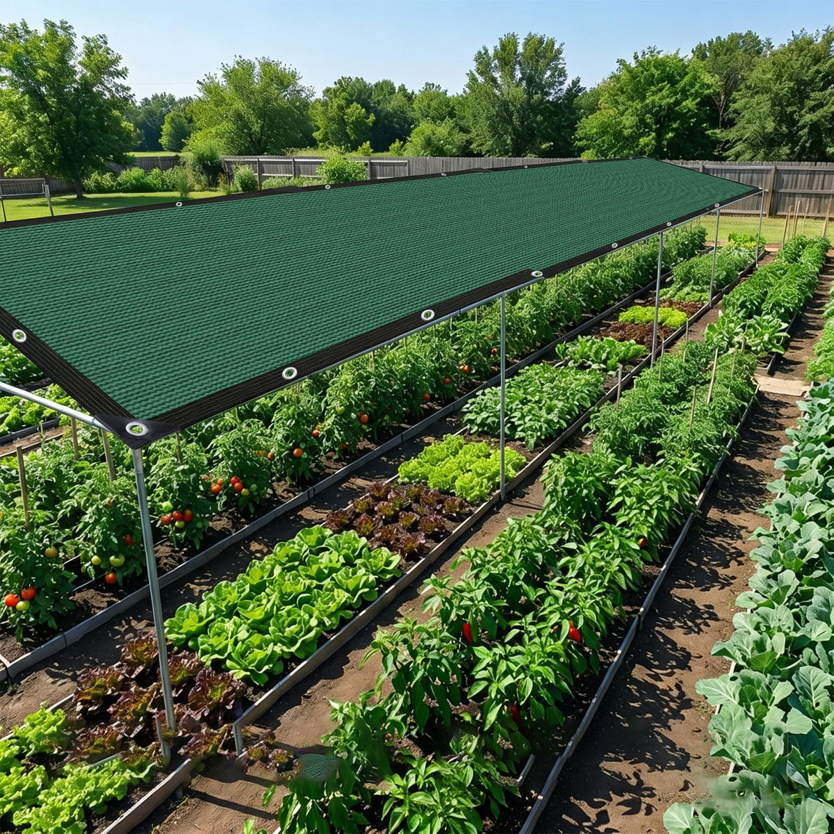 QHAIYYBF privacy screen panels offer backyard concealment with reinforced edges