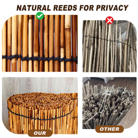 QHAIYYBF reed fence roller installation shown for easy railing mounting