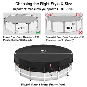 QH.HOME 20ft pool cover provides UV protection to prevent sun damage