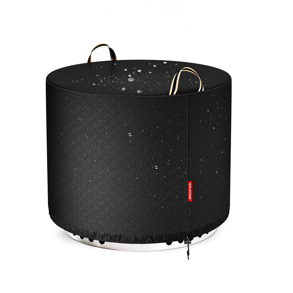 QH.HOME 21-inch round fire pit cover on Bonfire 2.0 protects against rain and dust.