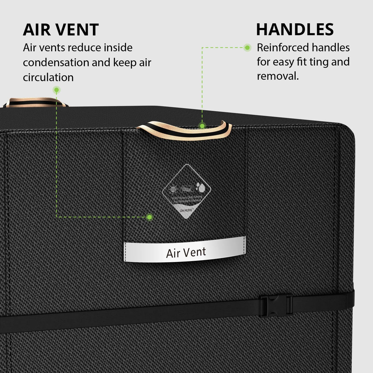 QH.HOME easy installation and snug fit with adjustable drawcord