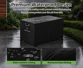 Portable handle on QH.HOME fire pit cover aids easy removal