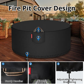 QH.HOME fits 45–48 inch round pits for versatile outdoor use.