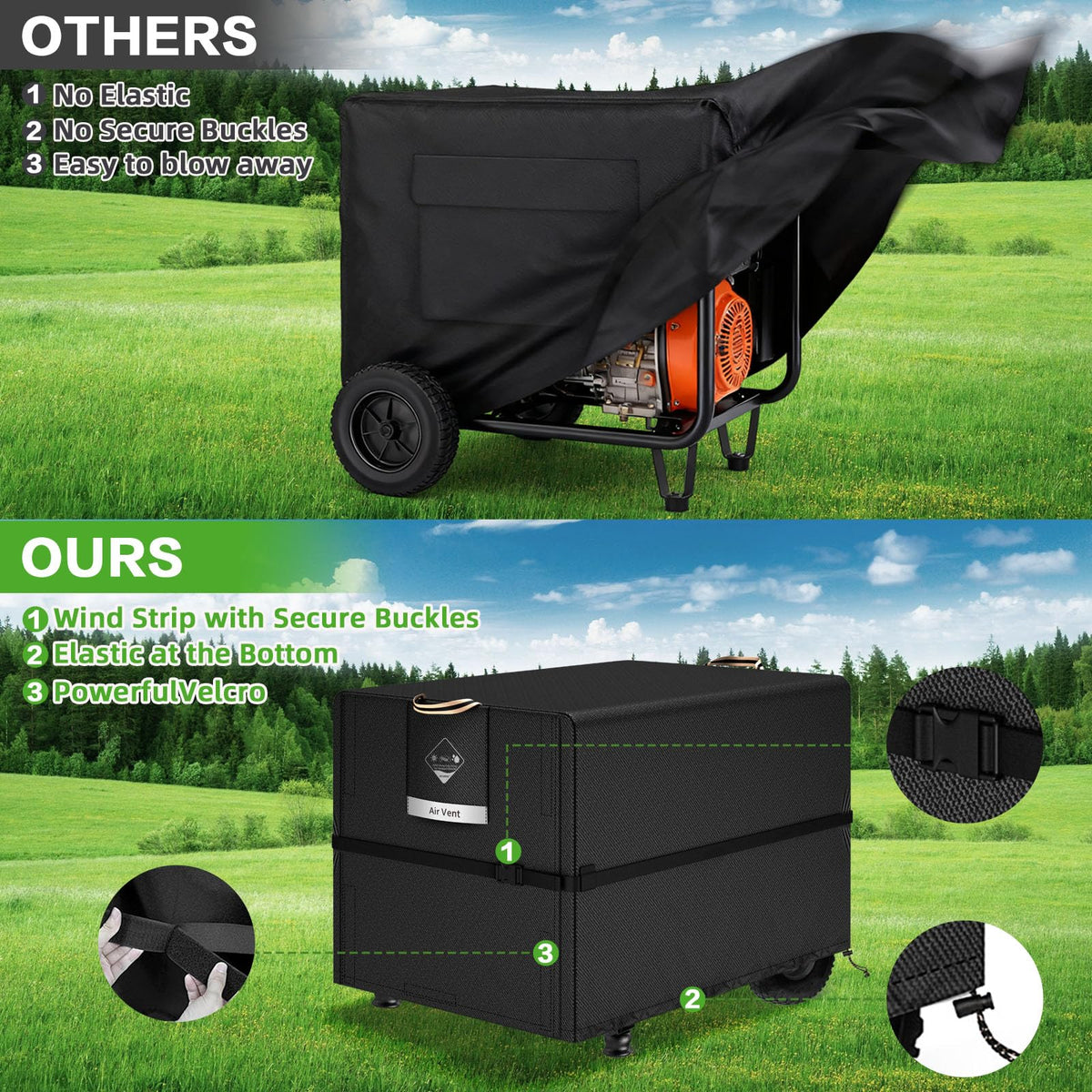 QH.HOME secure windproof system helps safeguard in gusty weather