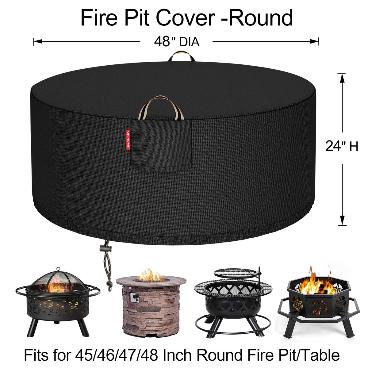 QH.HOME waterproof cover with vented design reduces moisture buildup.