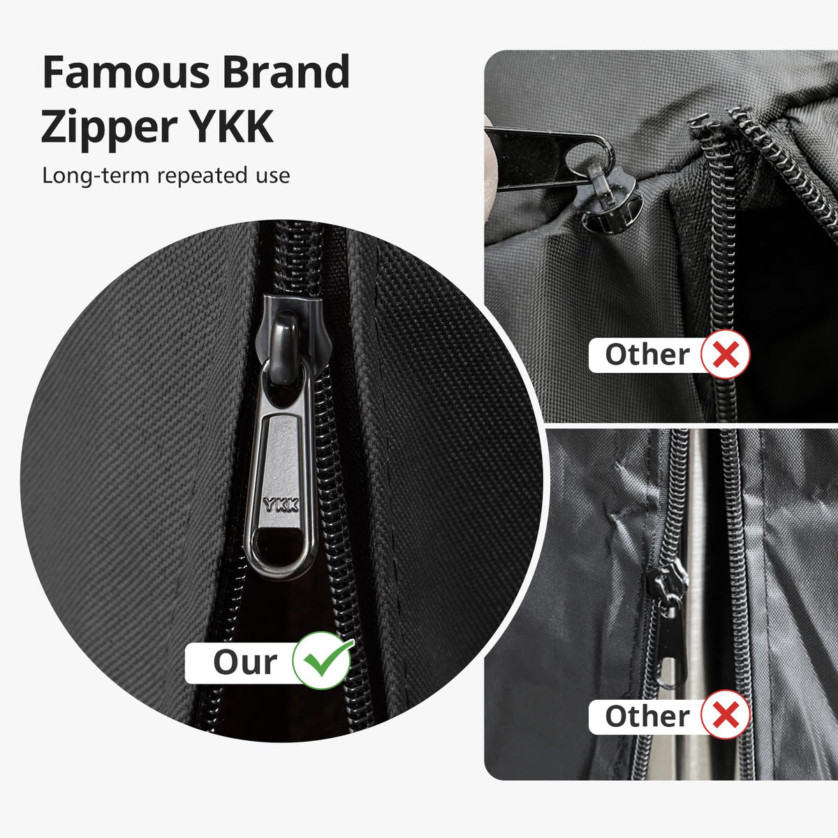 QH.HOME wind-resistant Velcro strips protect against gusts.