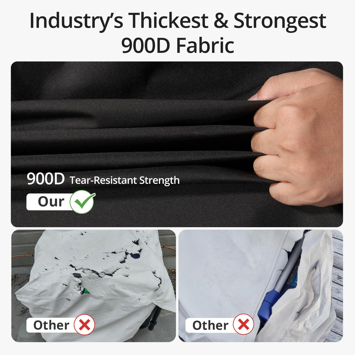 QH.HOME windproof buckle design keeps the cover secure in heavy rain