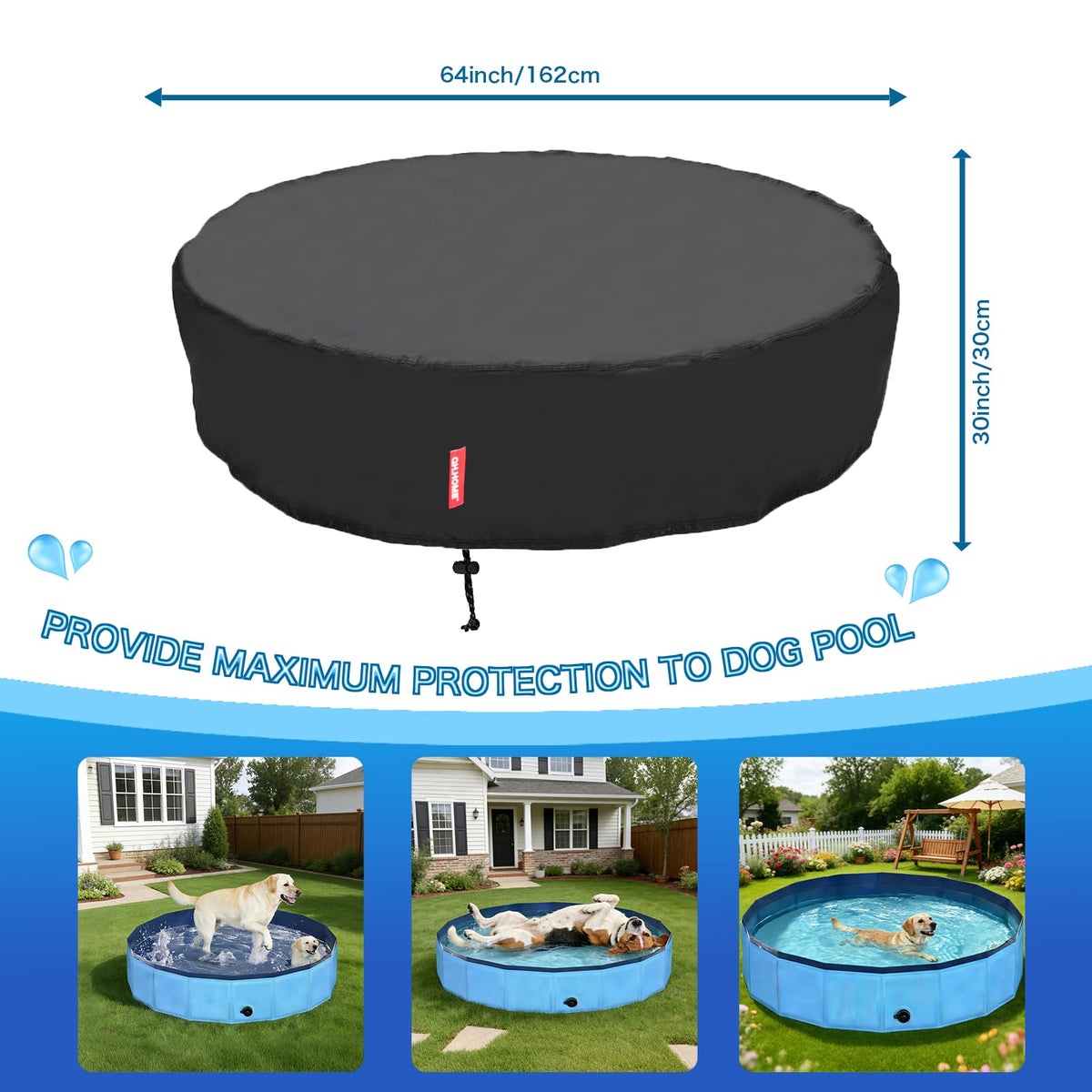 QH.HOME 500D tear-resistant fabric closeup showing durability for active pets.