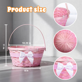 Q.Hou Easter basket handle closeup shows a comfortable grip for kids.