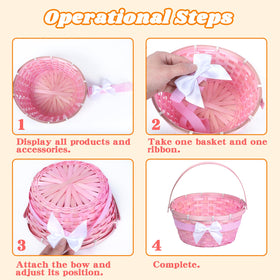 Q.Hou Easter basket wall-hanger display adds cheerful decor.