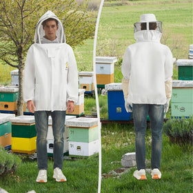 QHZHANG Bee Suit XL round veil guarding the face with clear visibility