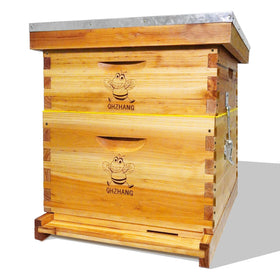 QHZHANG beehive starter kit deep box ready for hive expansion and honey storage