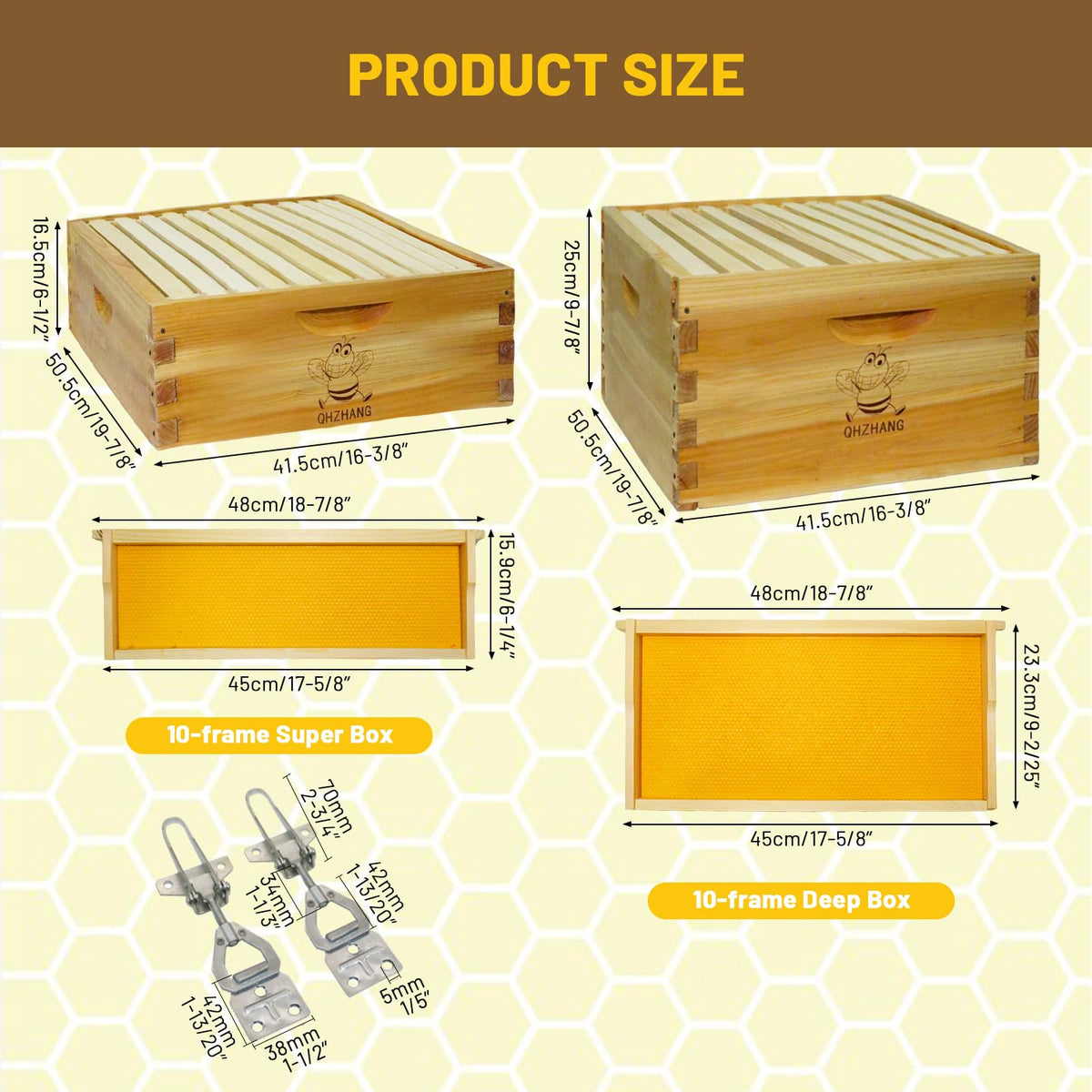 QHZHANG beehive starter kit metal cover protects hives in all seasons