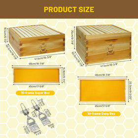QHZHANG beehive starter kit metal cover protects hives in all seasons